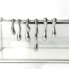 One of a Kind Molten Sterling Silver Stud Earrings - No. 1